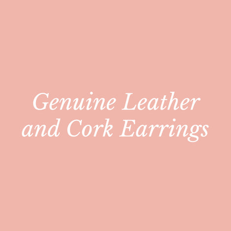 Genuine leather and cork earrings