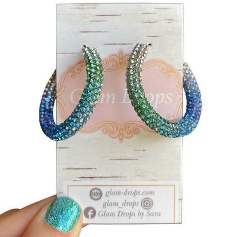 35 mm rhinestone hoops