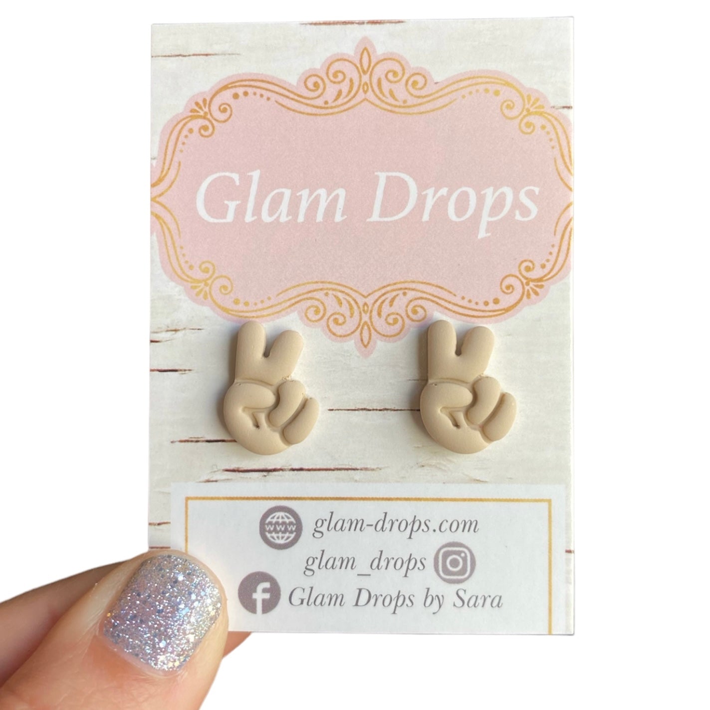 Clay peace studs