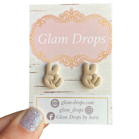 Clay peace studs