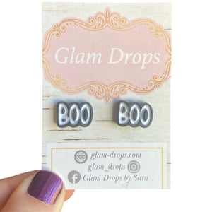 Clay boo studs