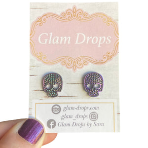 Jeweled skull studs