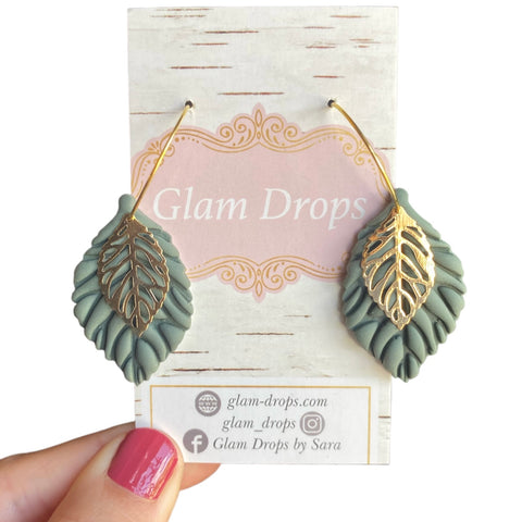 Clay leaves on hoops