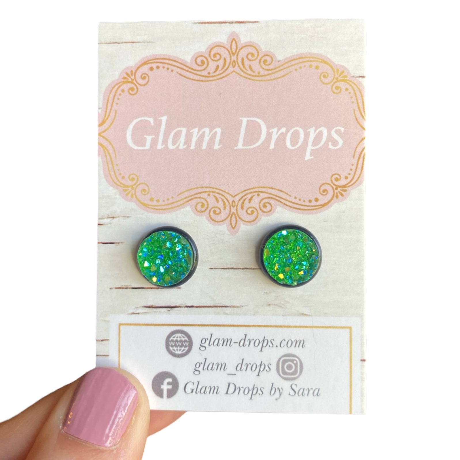 10 mm druzy studs