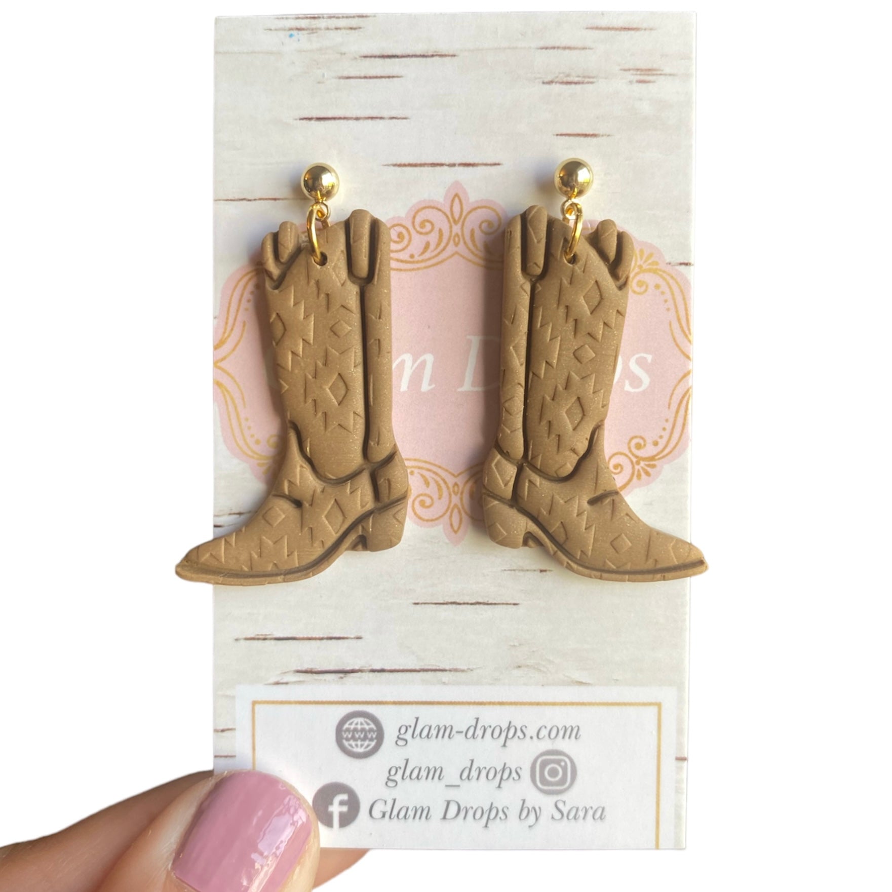 Clay cowgirl boots