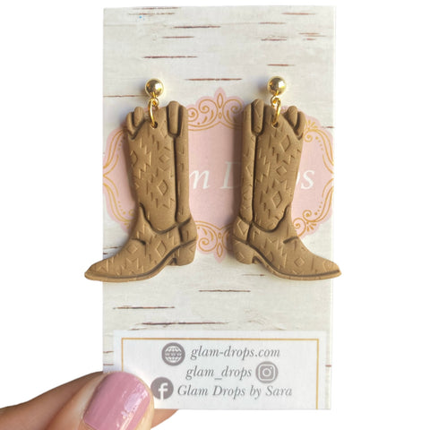 Clay western boots