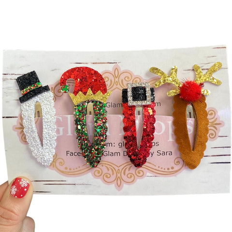 Christmas characters snap clip set