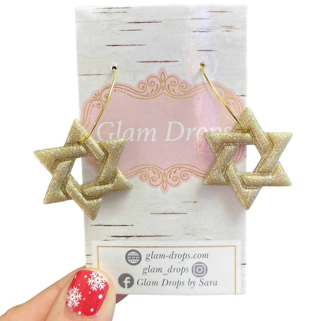 Clay Star of David on hoops