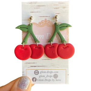 Clay cherry dangles