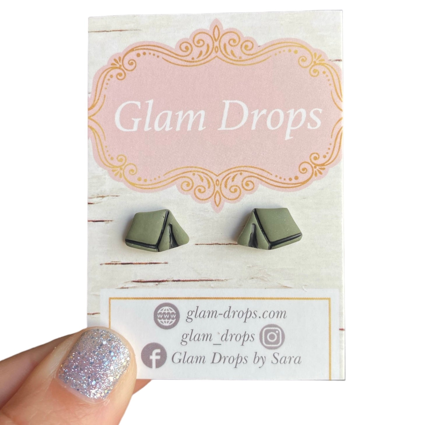 Clay tent studs