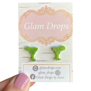 Glitter acrylic margarita studs