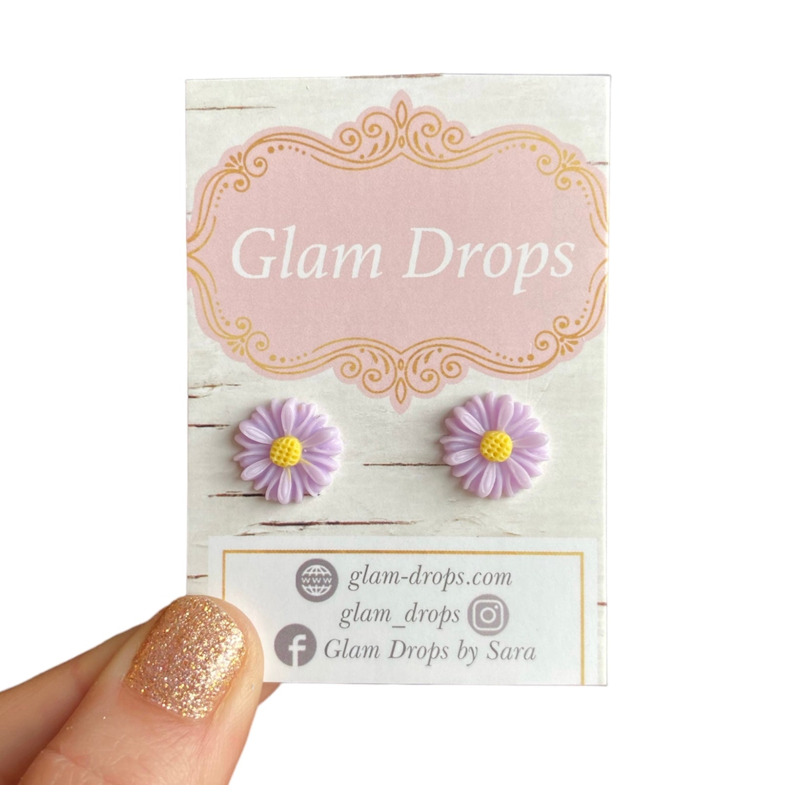 13 mm lavender daisies