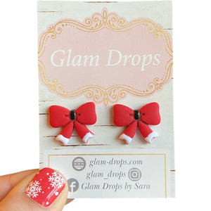 Clay Santa bow studs