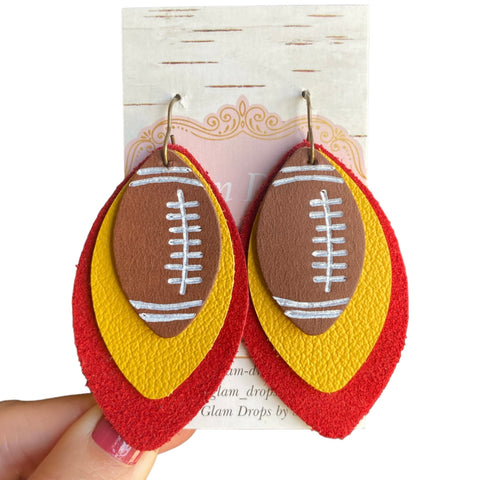 Genuine leather triple layer football with team colors **add team and colors in notes section**