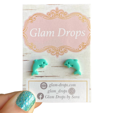 Clay dolphin studs