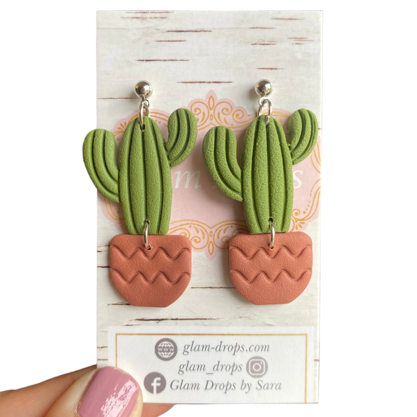 Clay potted cactus