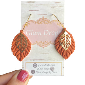 Clay leaves on hoops