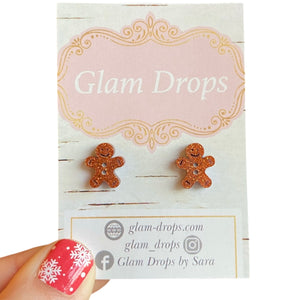 Acrylic gingerbread man studs