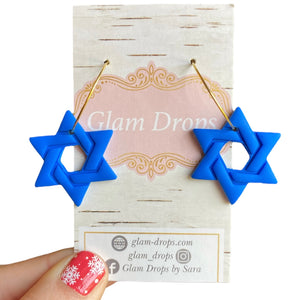 Clay Star of David on hoops